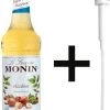 Monin Hazelnoot Suikervrij 70cl Koffiesiroop Met Doseer Pompje -Koffieproducten 784x1200 1