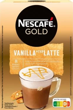 Nescafé Gold Latte Vanille Oploskoffie - 6 Doosjes à 8 Zakjes -Koffieproducten 794x1200 1