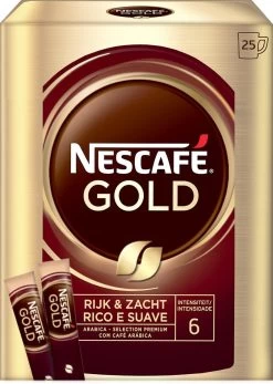 Nescafé Gold Oploskoffie - 6 Doosjes à 25 Zakjes -Koffieproducten 853x1200 1