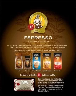Douwe Egberts Espresso Sticks Oploskoffie - 6 X 25 Zakjes -Koffieproducten 958x1200