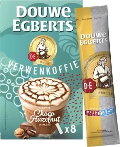 Douwe Egberts Latte Choco Hazelnut Oploskoffie - 5/9 Intensiteit - 5 X 8 Zakjes -Koffieproducten 980x1200 1